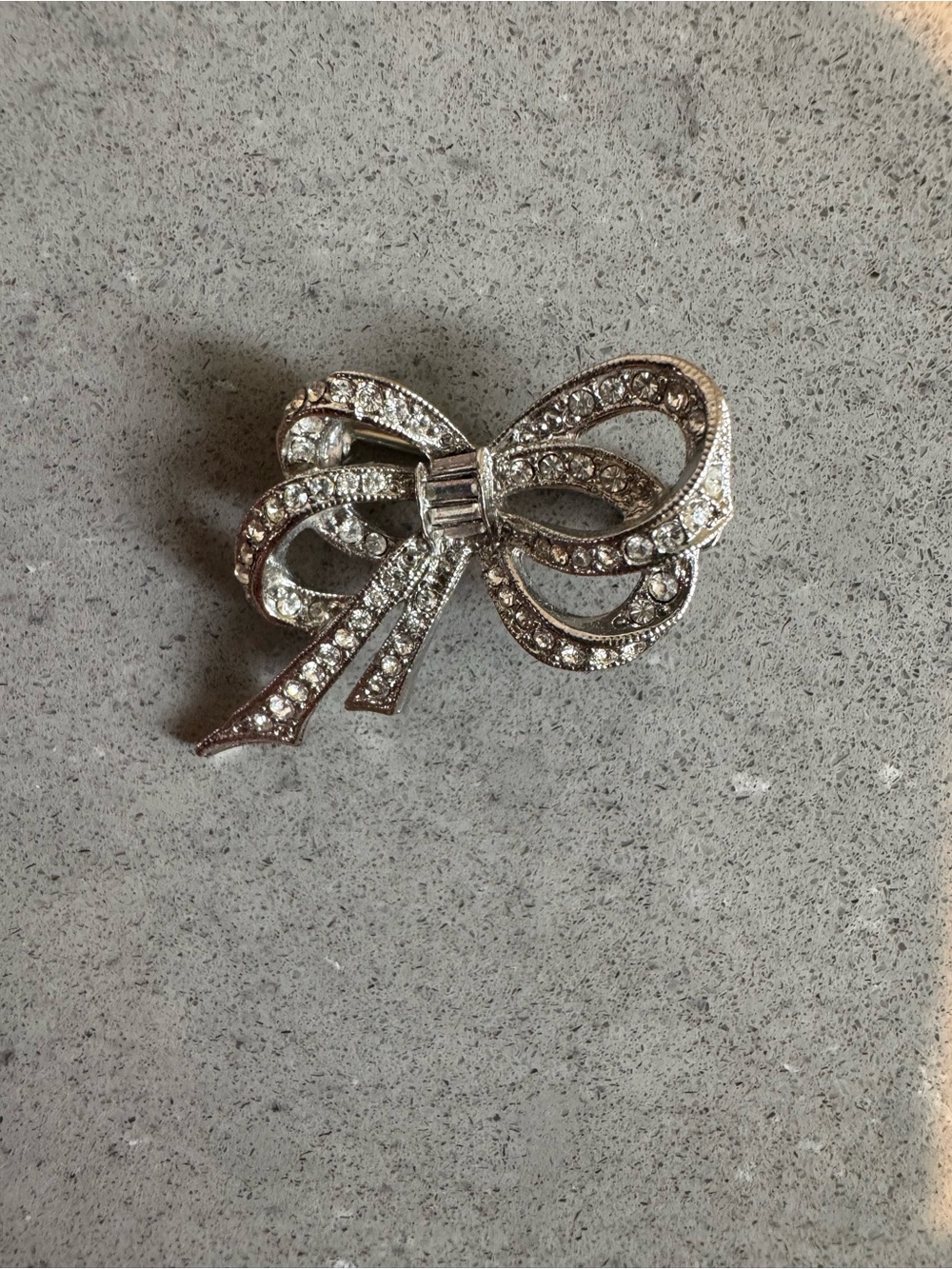 Vintage Signed Kenneth Lane Rhinestone Bow Brooch